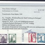 Baden Mi 38-41 B °, Ersttag-Gefälligkeitstempel, Befund Schlegel BPP