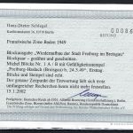 Baden Block 1 A/B °, Ersttag-Gefälligkeitstempel, Befund Schlegel BPP