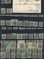 C) Hannover Mi 2, Partie von 90 Marken und 1 brief