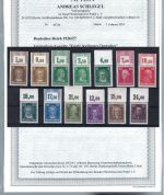 C) DR Mi 385-397 P OR / W OR ** Luxus, FA Schlegel BPP, ME 2.640€