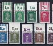 C) DR Mi 385-397 P OR / W OR ** Luxus, FA Schlegel BPP, ME 2.640€