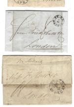 A) Bremen 1822-46, 3 Vorphilabriefe / Auslandsbriefe Bremen n. London