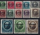 A) Bayern Mi 116-135 II A °, jede Marke gepr. Infla Berlin, ME 170€