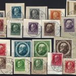 A) Bayern Mi 94-115 B II je auf Briefstück, gepr. Infla Berlin, ME 500€