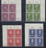 C) BRD Mi 117-120 ** 4er Block-Satz Eckrand OR, ME 440€