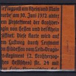 C) DR Flugpost 1912, Mi IV Gelber Hund auf Kartenausschnitt
