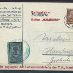 C) DR Dela-Ballonmarke Mi 21c auf Ausstellungskarte, SELTEN !