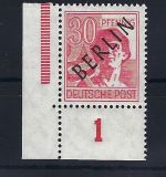 A) Berlin Mi 11** Eckrand UL einwandfreie Qualität, gep. Schlegel BPP