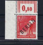 A) Berlin Mi 3 W OR ** Eckrand OL, gepr. Schlegel BPP