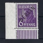 A) Berlin Mi 1 ** Eckrand UL, Plattendruck (RSL kurz), gp. Schlegel BPP