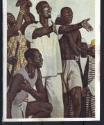 A) Sowjetunion Künstlerkarte D. A. Shmarinov 1907, "Morgen in Afrika"