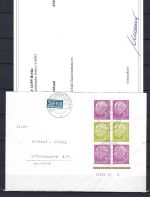 A) Bund Mi 179 xv Paar mit HAN 15242.54 3 einwandfrei auf Brief