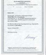 A) Berlin Block 1 ** mit PF II einwandfrei, FA Schlegel BPP, ME 2.500€