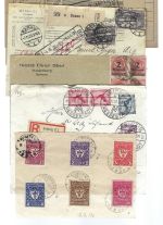 A) DR Partie Belege/Paketkarten/Schmuckblatt