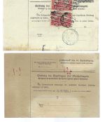 A) DR Partie Belege/Paketkarten/Schmuckblatt