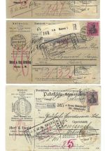 A) DR 7 Paketkarten alle in die Schweiz befördert