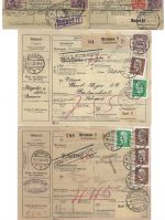 A) DR 11 Paketkarten alle in die Schweiz befördert