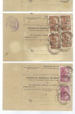 A) DR 9 Paketkarten aus Gross-Steinheim (Kr. Offenbach)