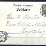 A) AK "Flaggschiff Deutschland 1902", innerhalb Deutschland befördert