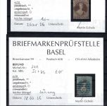 A) Neuseeland Mi 15b°, 31A°, 34A°, Befund Prüfstelle Basel, ME 235€