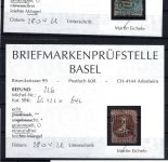 A) Neuseeland Mi 22b°, 32Aa°, 34°, Befund Prüfstelle Basel, ME 130€