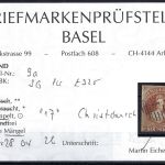 A) Neuseeland Mi 9 a °, Befund Prüfstelle Basel, ME 750€
