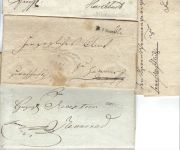 A) Thurn und Taxis Vorphila, 5 Belege mit besseren Rayonstempel