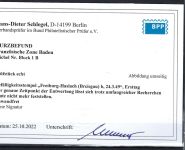 A) Fr. Zone Baden Block 1 B ° einwandfrei, KB Schlegel BPP