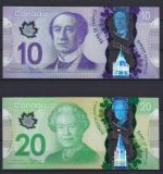 A) Kanada 5 - 20 Dollars 2012 / 2013 bankfrisch / UNC / Polymer