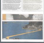 A) Christo Javacheff Floating Piers Water Project 2016, or. bespannung