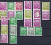 C) Bund kleine postfrische Kollektion ZD´s, mit HAN, alles ungefaltet