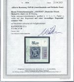 A) Bizone Mi 34 a Cz r4 auf Briefstück, FA Wehner BPP, ME 2.200€
