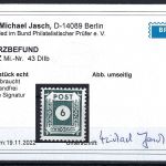 A) Ost Sachsen Mi 43 DII b * einwandfrei, KB Dr. Jasch BPP