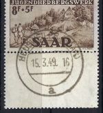 A) Saarland Mi 262 I ° einwandfrei mit ZS unten, gep. Ney BPP, ME 130€