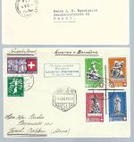 A) Schweiz 1925-1940, 3 Luftpostbelege / Erstflug