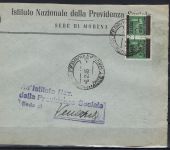 A) Italien 1946, Dienstbrief Modena (Rentenanstalt) n. Venedig