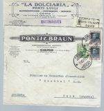 A) Italien 1927, 3 Werbebriefe "Ponti & Braun Como" nach Seon (CH)