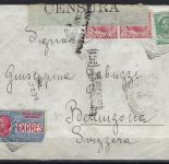A) Italien 1916, Zensurbrief Gressano nach Bellinzona