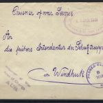 A) SWA Kriegsgefangenenlager Aus, Zensurbrief nach Windhuk