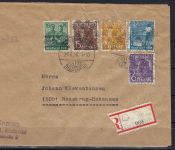 A) Bizone Mi 45 II und weitere, R-Brief MiF Frankfurt n. Neuenkrug