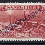 A) Saargebiet Dienst Mi 21 ** mit Besitzzeichen