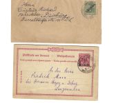 A) DAP/Kolonien, Partie Ganzsachen/Streifbänder °/(*)