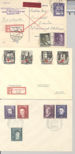 Dt. Bes. 2. WK Generalgouvernement, 6 Belege als Posten