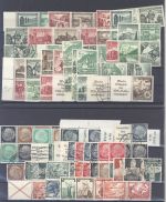 Dt. Reich, enormer Posten Zusammendrucke auf 6 Steckkarten