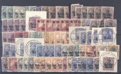 Dt. Bes. 1. WK, umfangreicher gestempelter Posten auf 3 Steckkarten