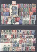 Dt. Reich, gestempelter Posten aus 1933-38 auf 3 Steckkarten