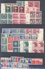 Dt. Reich, **/*, meist ** Posten aus 1939-44 auf 5 Steckkarten