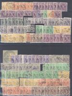 Bizone, umfangreicher gestempelter Posten AM Post auf 5 Steckkarten