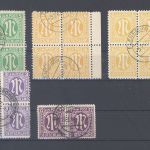 Bizone, umfangreicher gestempelter Posten AM Post auf 5 Steckkarten