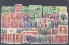 Bizone, umfangreicher gestempelter Posten auf 3 Steckkarten